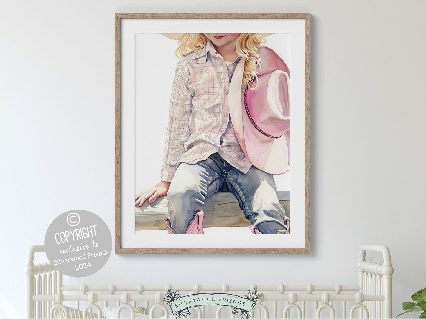 Cowgirl Nursery Print, Cowgirl Nursery Decor, Baby Girl Western Nursery Decor, Girl Horse Riding Picture, Little Girl Bedroom Digital Print