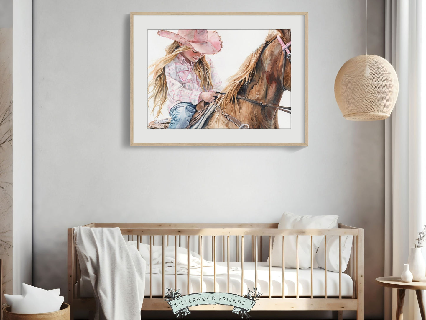 Cowgirl Nursery Print, Cowgirl Nursery Decor, Baby Girl Western Nursery Decor, Girls Horse Riding Equestrian Nursery Wall Art Digital Print