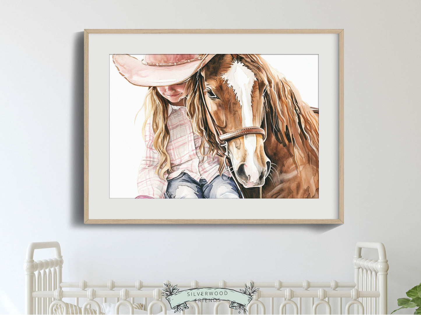 Cowgirl Nursery Print, Cowgirl Nursery Decor, Baby Girl Western Nursery Decor, Girls Horse Riding Equestrian Nursery Wall Art Digital Print