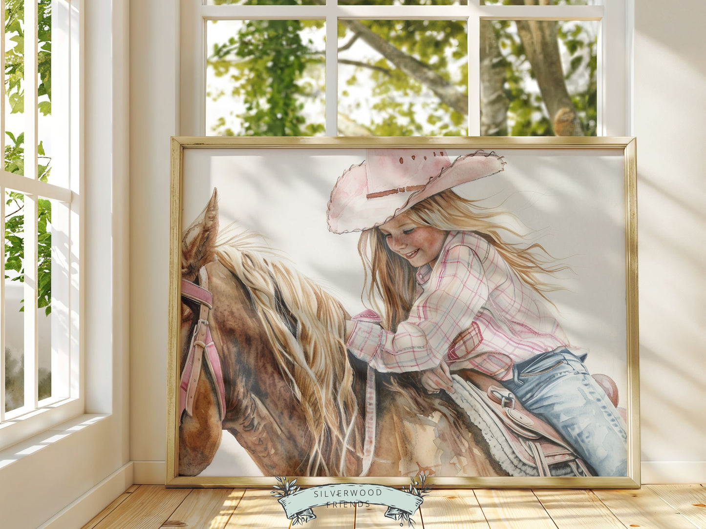 Cowgirl Nursery Print, Cowgirl Nursery Decor, Baby Girl Western Nursery Decor, Girls Horse Riding Equestrian Nursery Wall Art Digital Print