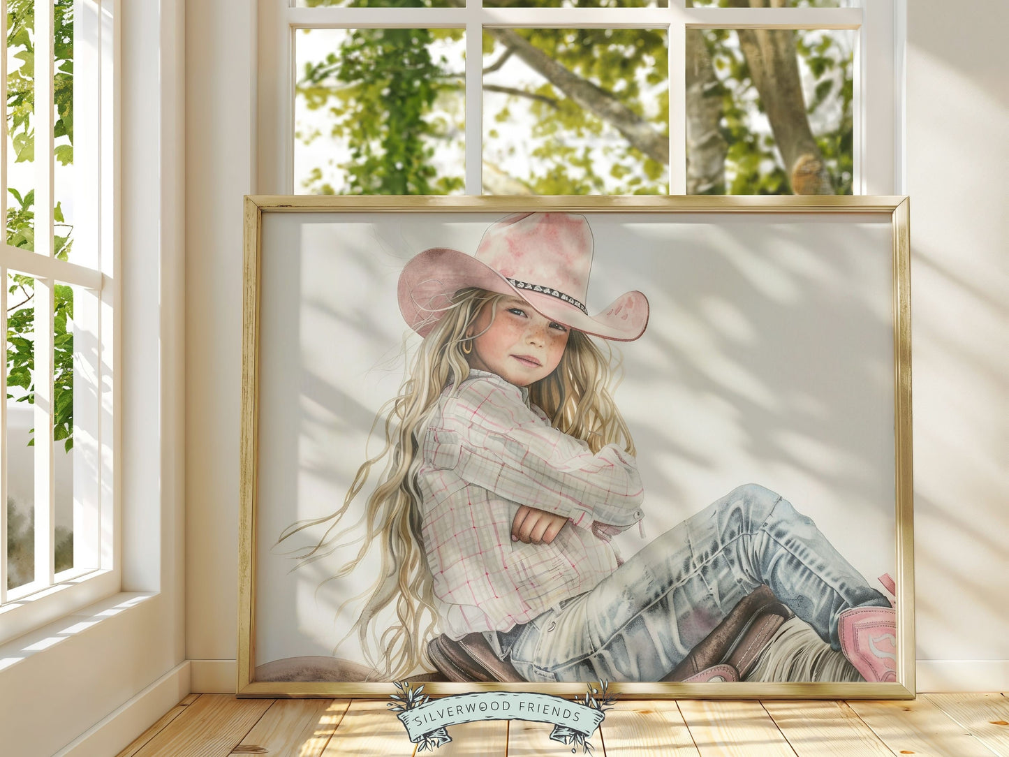 Cowgirl Nursery Print, Cowgirl Nursery Decor, Western Nursery Decor, Girl Horse Riding Picture, Trendy Equestrian Dorm Room Digital Print