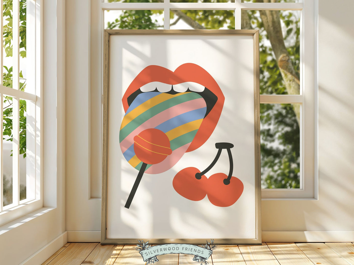 Trendy Retro Prints, Girls Colorful Surf Nursery Wall Art, Preppy Maximalist Dorm Room Decor, Girly Surfboard Teen Room Decor Digital Prints