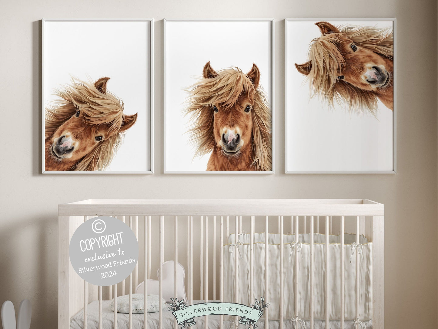Peeking Horse Nursery Prints - 002