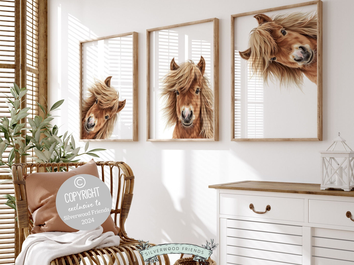 Peeking Horse Nursery Prints - 002