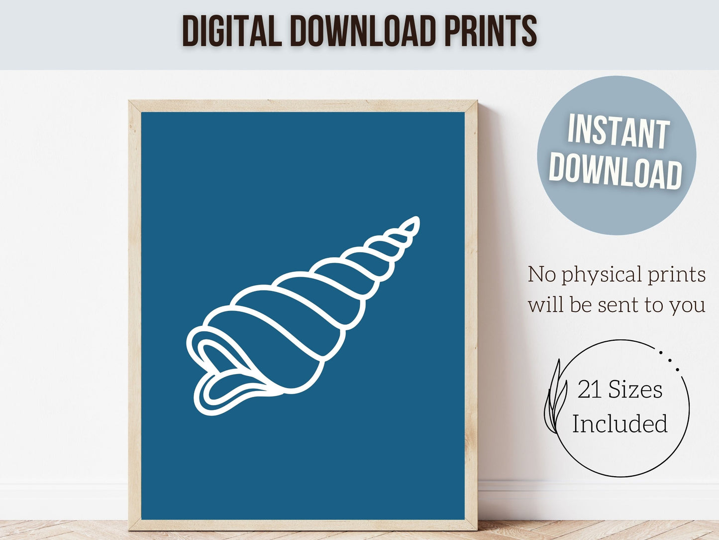 Seashell Coastal Prints, Beachy Wall Art, Under The Sea Nursery Print, Minimalist Nursery Wall Art Beach House Kids Room Decor Digital Print