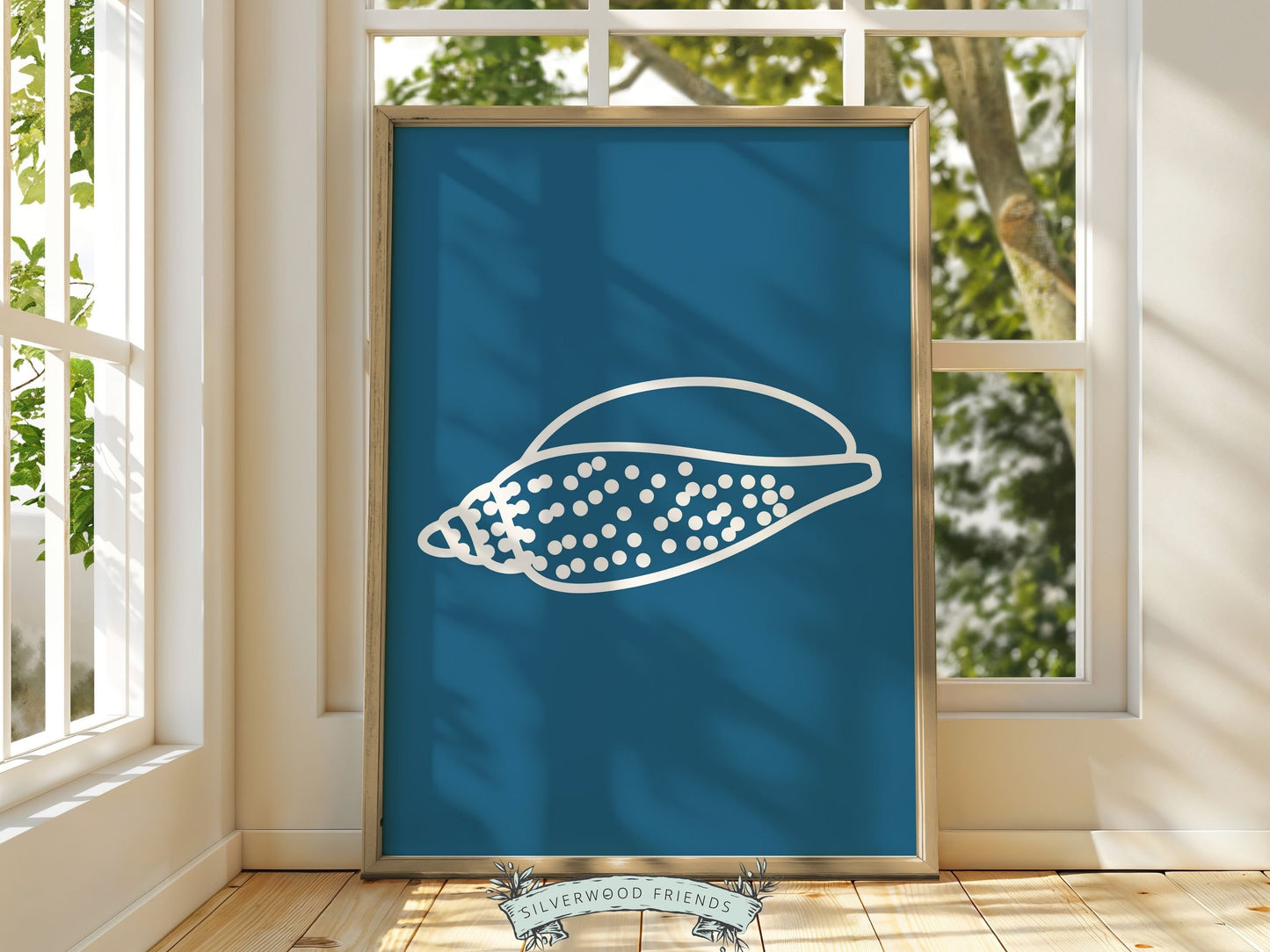Seashell Coastal Prints, Beachy Wall Art, Under The Sea Nursery Print, Minimalist Nursery Wall Art Beach House Kids Room Decor Digital Print
