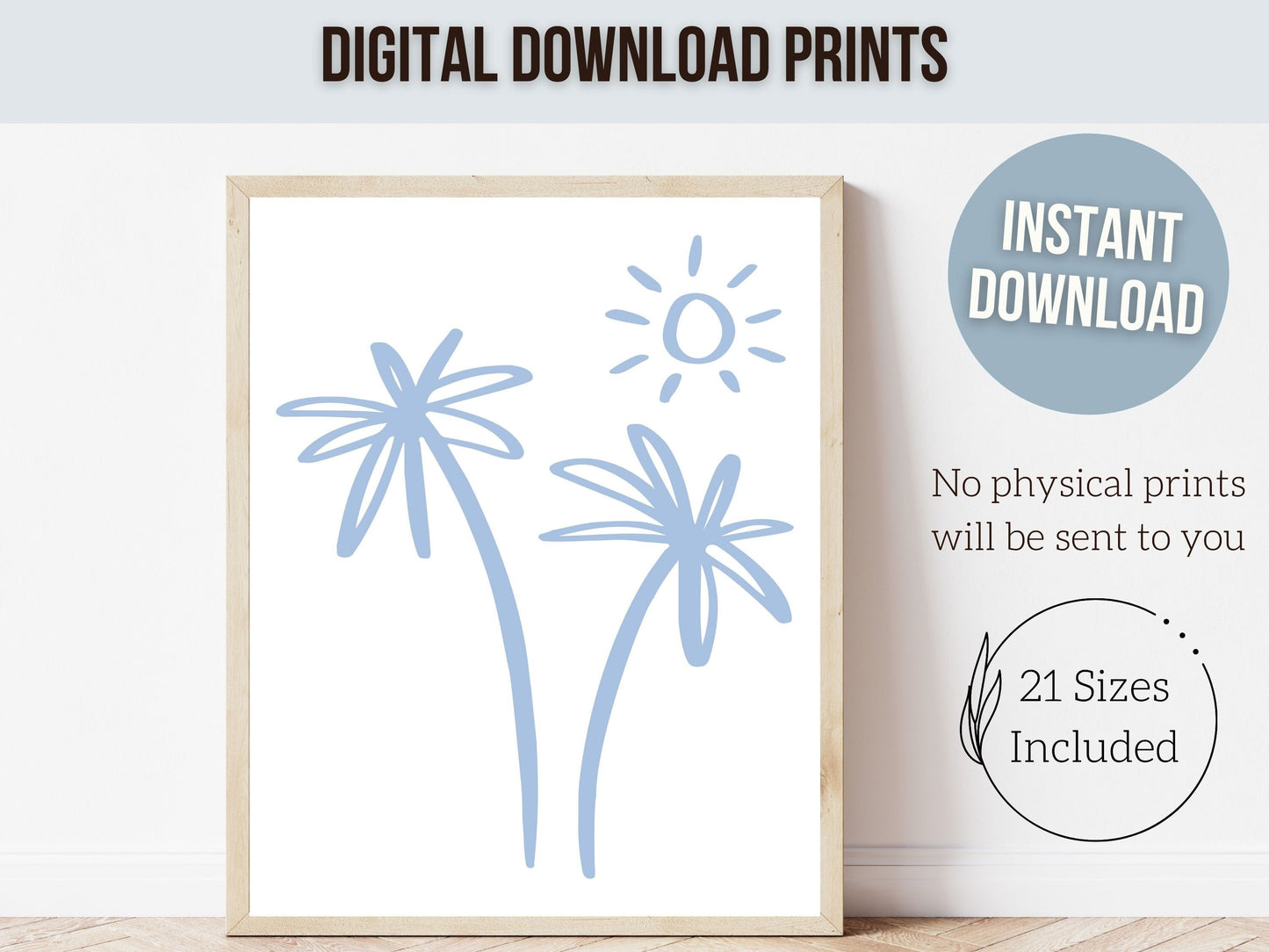 Surfboard Palm Tree Print, Beachy Surfboard Wall Art,Minimalist Surf Nursery Wall Art Beach House Kids Surfing Room Wall Decor Digital Print