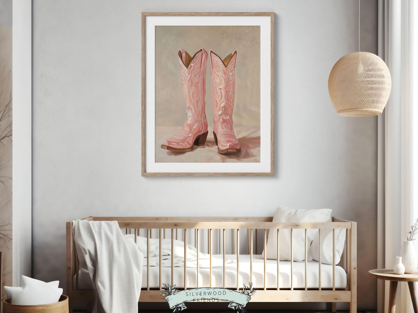 Pink Cowgirl Boots Print, Coastal Cowgirl Print, Trendy Country Western Dorm Room Wall Decor,Preppy Pink Teen Girl Room Poster Digital Print