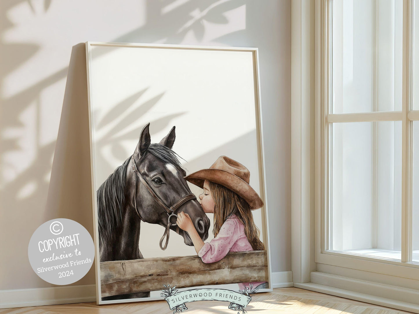 Horse Print, Cowgirl Nursery Print, Cowgirl Nursery Decor, Baby Girl Western Nursery Decor Horse Picture, Girls Horse Room Digital Print