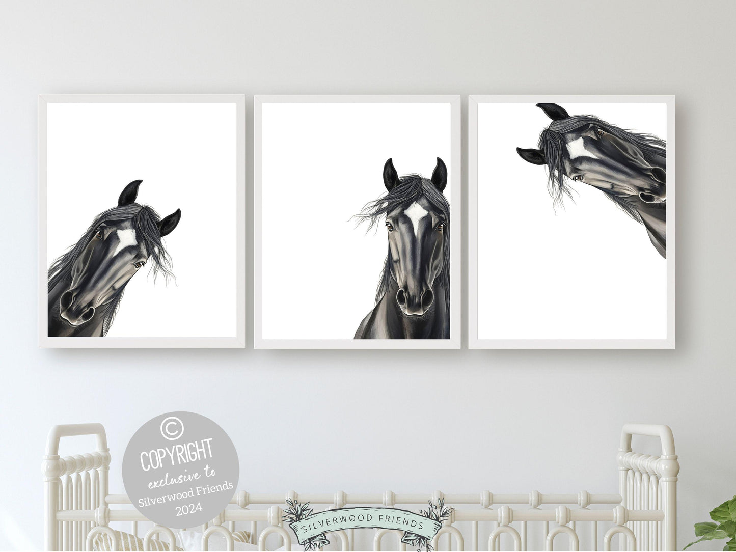 Peeking Horse Nursery Print, Horse Nursery Decor, Western Wall Decor, Kids Cowboy Room Wall Decor, Horse Picture, Pony Nursery Digital Print