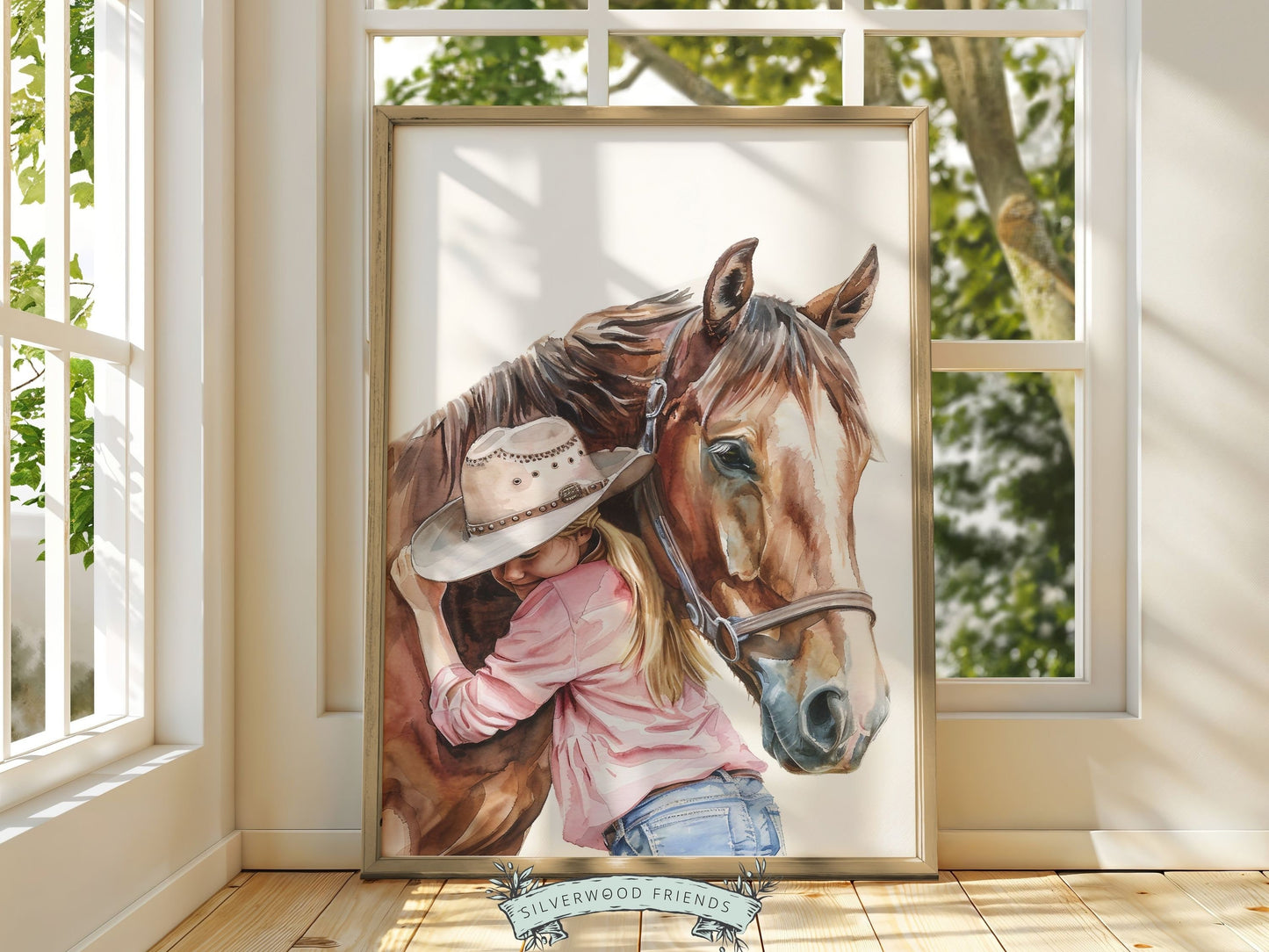 Cowgirl Nursery Print, Cowgirl Nursery Decor, Baby Girl Western Nursery Decor, Girls Horse Riding Print Horse Nursery Picture Digital Print
