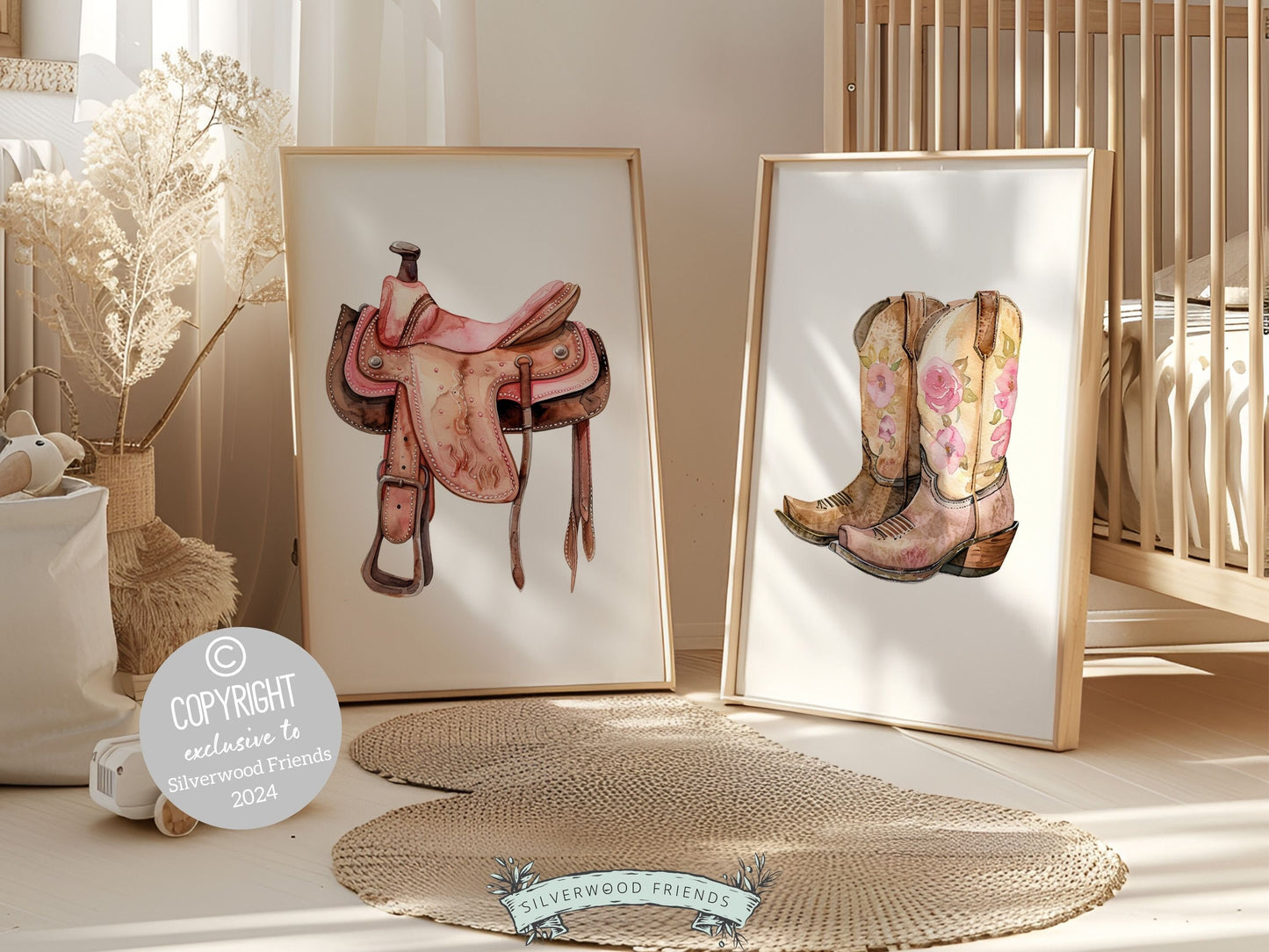 Cowgirl Nursery Prints, Cowgirl Nursery Decor, Baby Girl Western Nursery Decor, Girls Wild West Rodeo Horse Nursery Wall Art Digital Prints