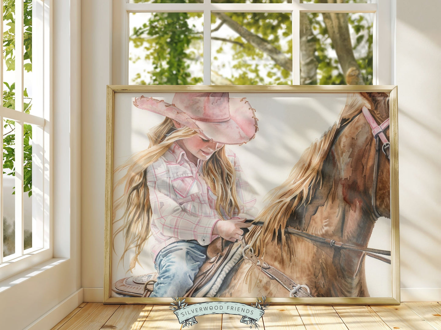 Cowgirl Nursery Print, Cowgirl Nursery Decor, Baby Girl Western Nursery Decor, Girls Horse Riding Equestrian Nursery Wall Art Digital Print