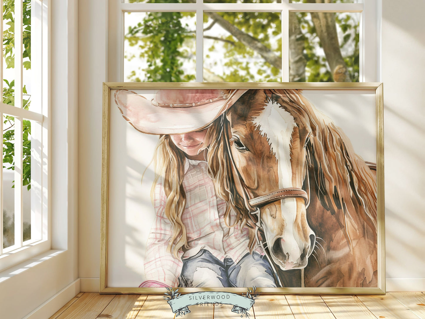 Cowgirl Nursery Print, Cowgirl Nursery Decor, Baby Girl Western Nursery Decor, Girls Horse Riding Equestrian Nursery Wall Art Digital Print