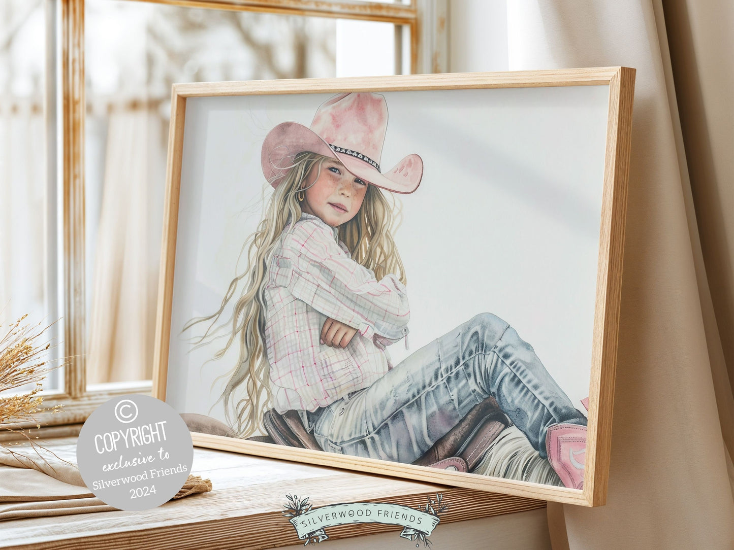 Cowgirl Nursery Print, Cowgirl Nursery Decor, Western Nursery Decor, Girl Horse Riding Picture, Trendy Equestrian Dorm Room Digital Print