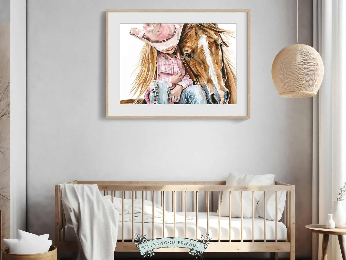 Cowgirl Nursery Print, Cowgirl Nursery Decor, Baby Girl Western Nursery Decor, Girls Horse Riding Equestrian Nursery Wall Art Digital Print