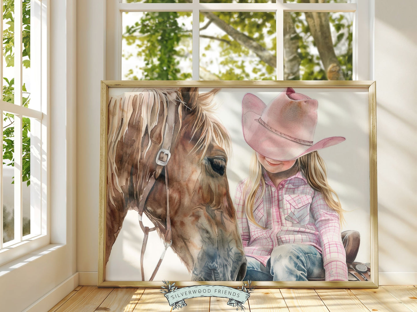 Cowgirl Nursery Print, Cowgirl Nursery Decor, Baby Girl Western Nursery Decor, Girls Horse Riding Equestrian Nursery Wall Art Digital Print