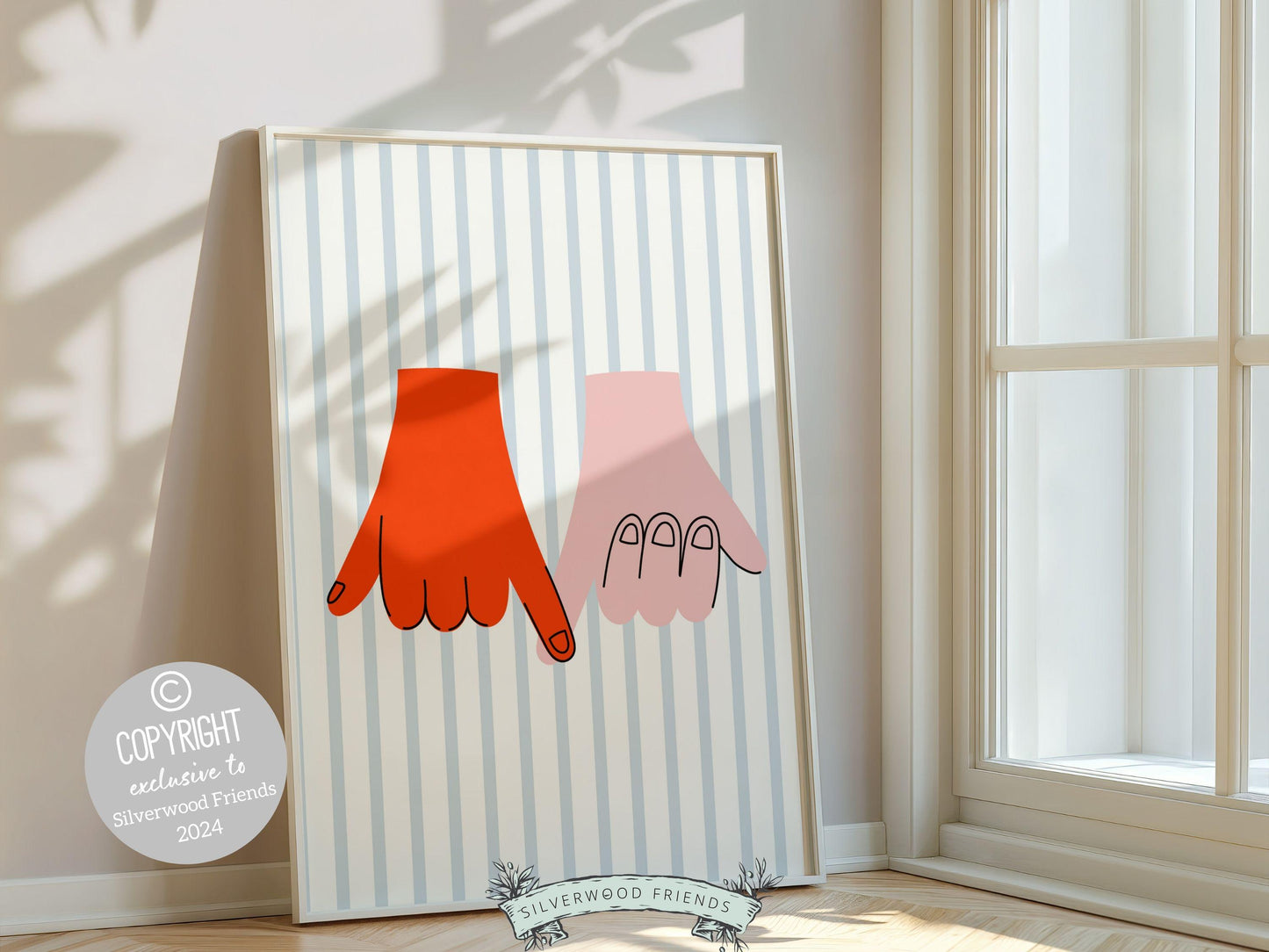 Pinky Promise Print, Romantic Wall Art, Cute Teen Room Wall Decor, Trendy College Dorm Room Wall Decor Preppy Teen Room Poster Digital Print