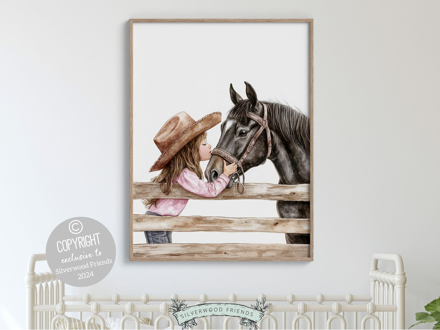 Horse Print, Cowgirl Nursery Print, Cowgirl Nursery Decor, Baby Girl Western Nursery Decor, Horse Picture, Girls Horse Room Digital Print
