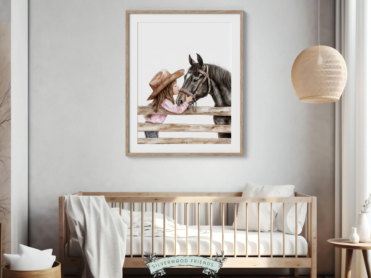 Horse Print, Cowgirl Nursery Print, Cowgirl Nursery Decor, Baby Girl Western Nursery Decor, Horse Picture, Girls Horse Room Digital Print