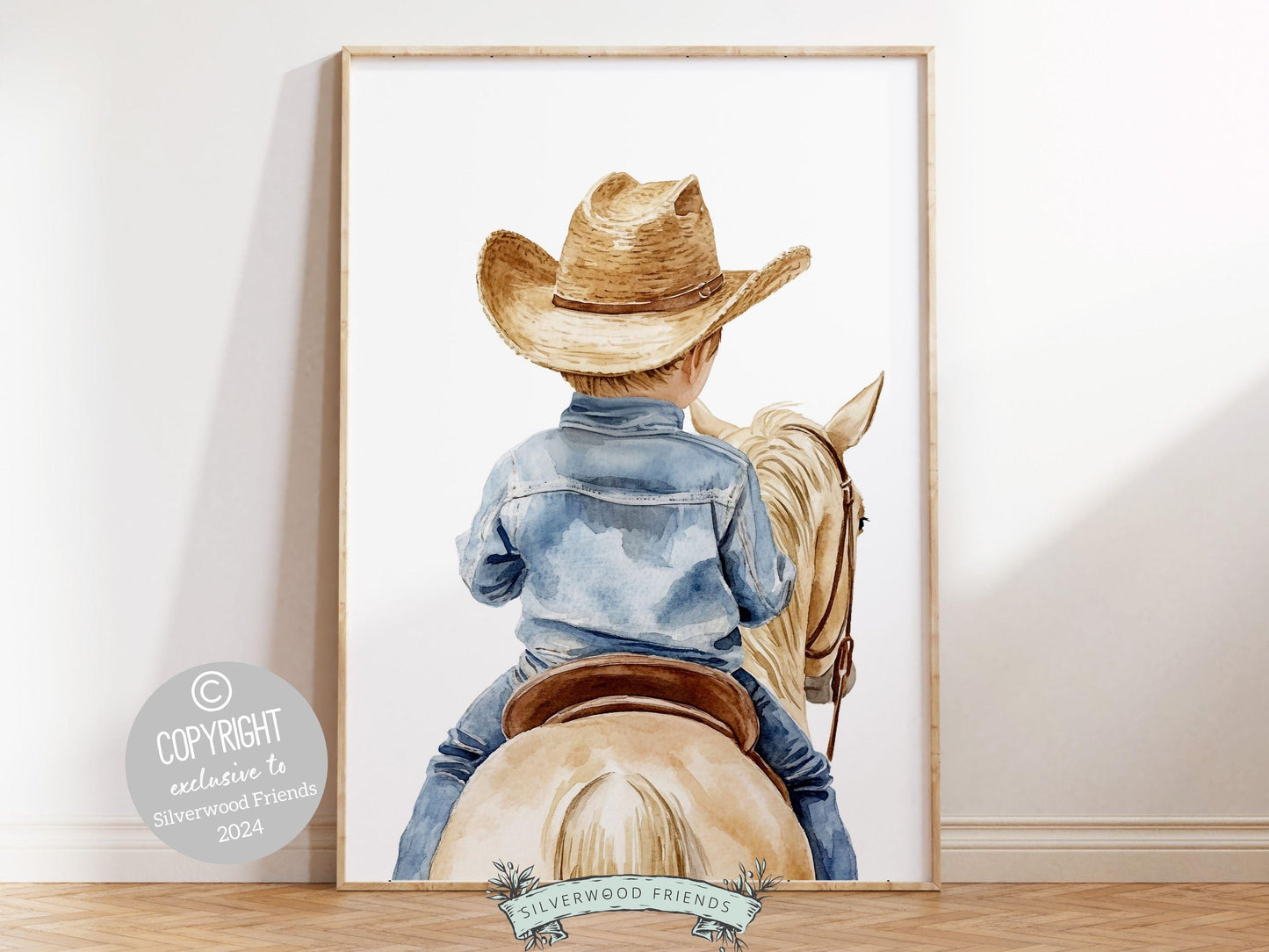 Cowboy Nursery Print, Cowboy Nursery Decor, Baby Boys Western Nursery Decor, Little Boy Cowboy Horse Riding Nursery Wall Art Digital Print