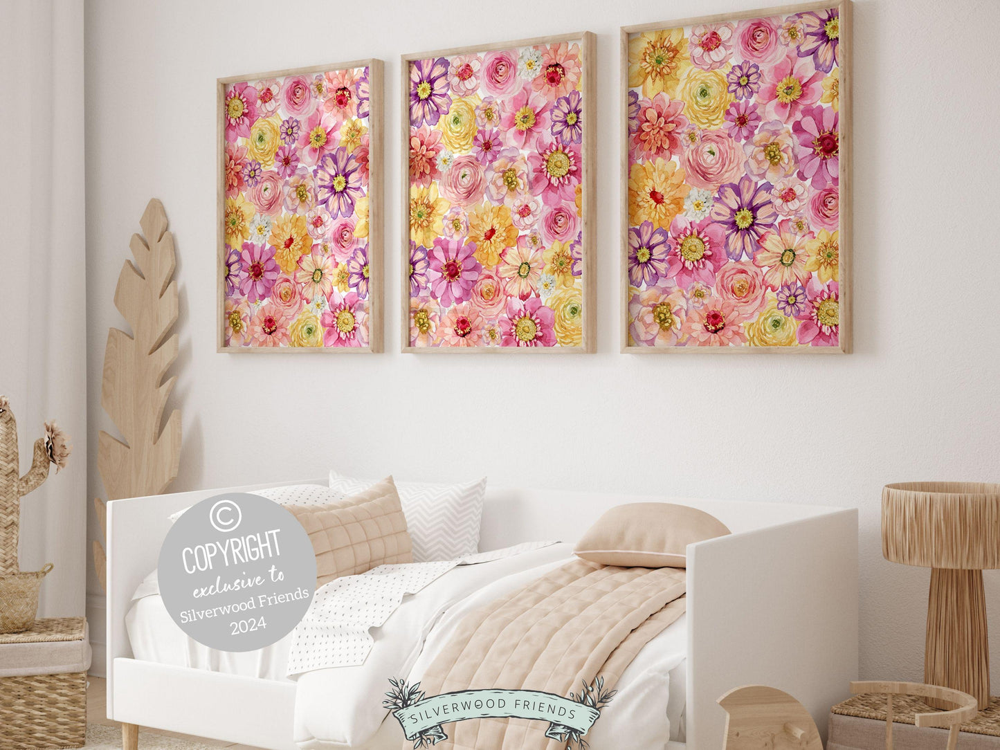 Wildflower Nursery Prints,Wildflower Nursery Decor,Wild Flower Nursery Wall Decor,Baby Girl Floral Wildflower Nursery Wall Art Digital Print