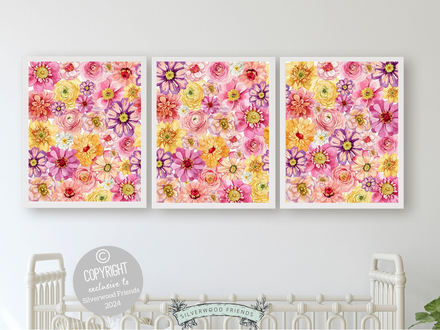 Wildflower Nursery Prints,Wildflower Nursery Decor,Wild Flower Nursery Wall Decor,Baby Girl Floral Wildflower Nursery Wall Art Digital Print