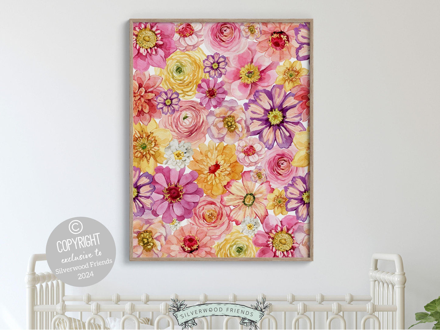 Wildflower Nursery Print,Wildflower Nursery Decor,Wild Flower Nursery Wall Decor,Baby Girl Floral Wildflower Nursery Wall Art Digital Print