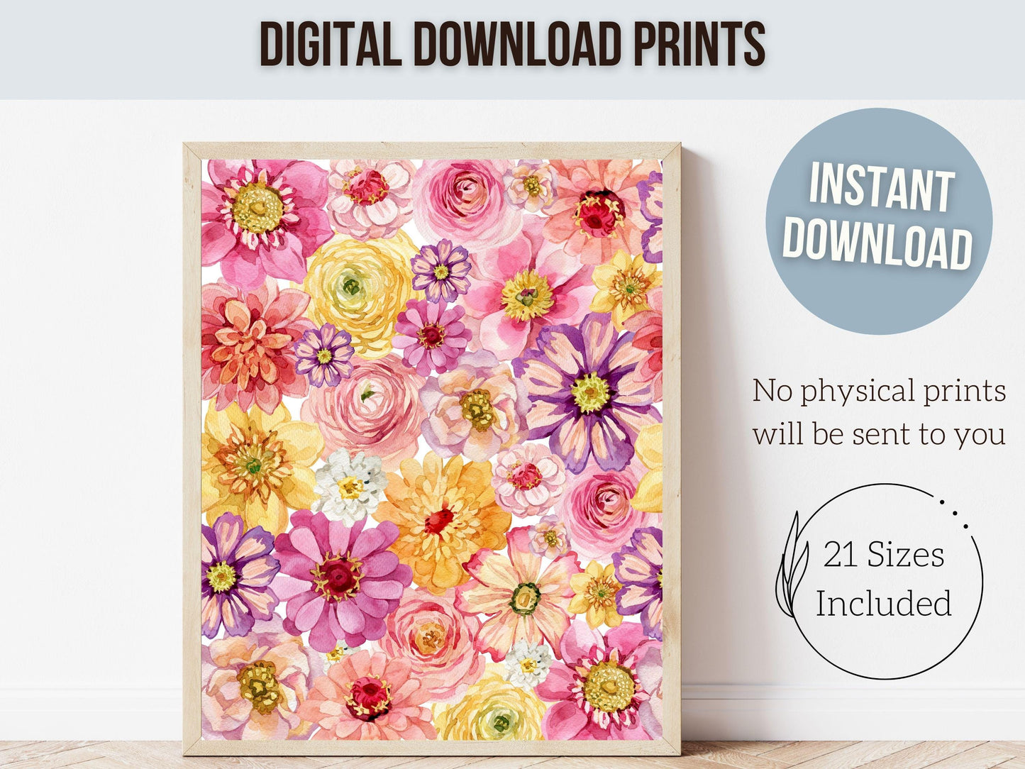 Wildflower Nursery Print,Wildflower Nursery Decor,Wild Flower Nursery Wall Decor,Baby Girl Floral Wildflower Nursery Wall Art Digital Print