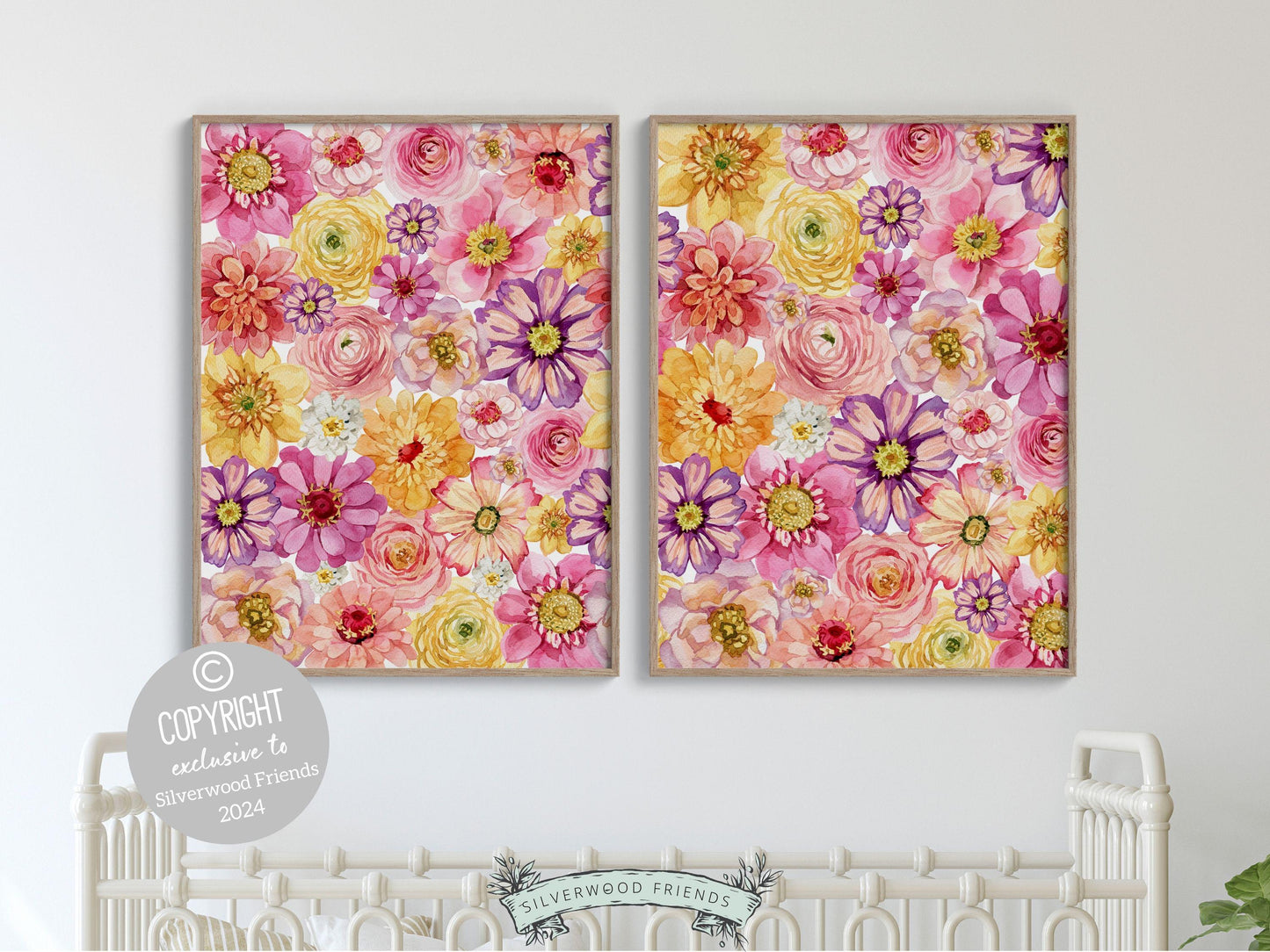 Wildflower Nursery Prints,Wildflower Nursery Decor,Wild Flower Nursery Wall Decor,Baby Girl Floral Wildflower Nursery Wall Art Digital Print