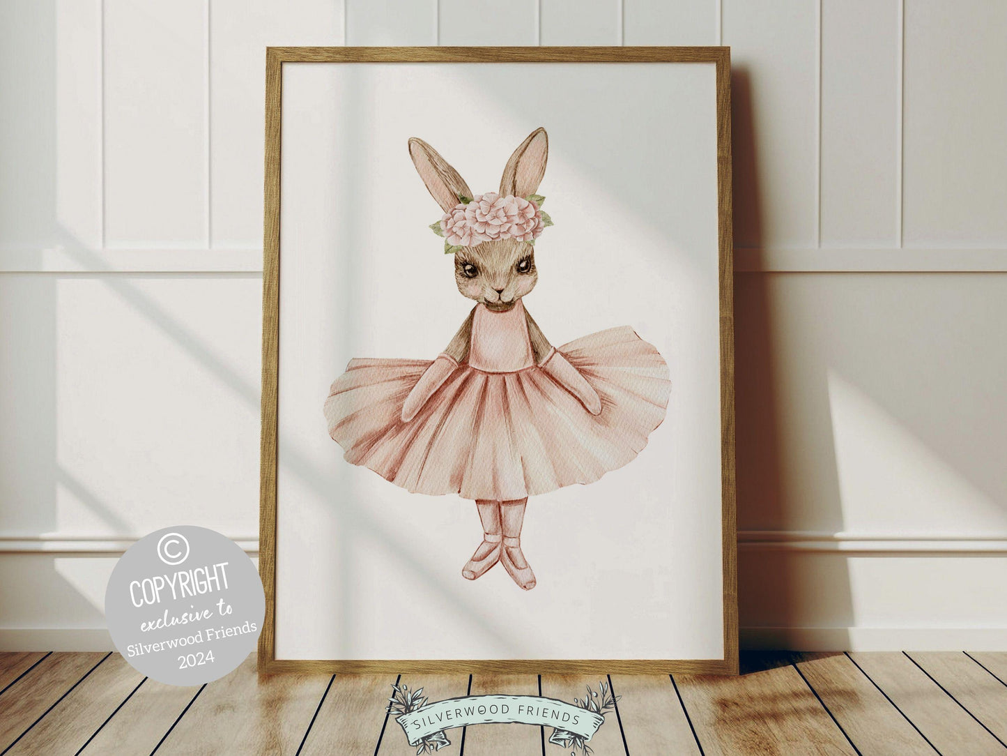 Ballerina Nursery Prints, Girls Pink Ballerina Bunny Nursery Decor, Ballerina Poster Nursery Wall Art, Ballet Bedroom Decor Digital Prints