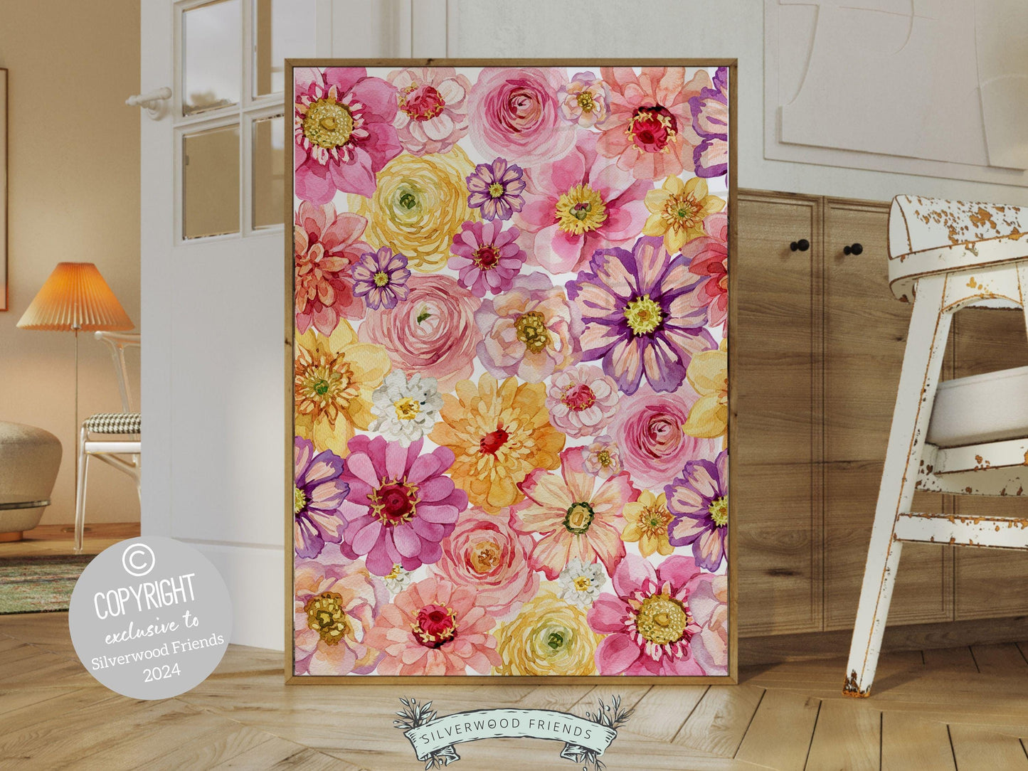 Wildflower Nursery Print,Wildflower Nursery Decor,Wild Flower Nursery Wall Decor,Baby Girl Floral Wildflower Nursery Wall Art Digital Print