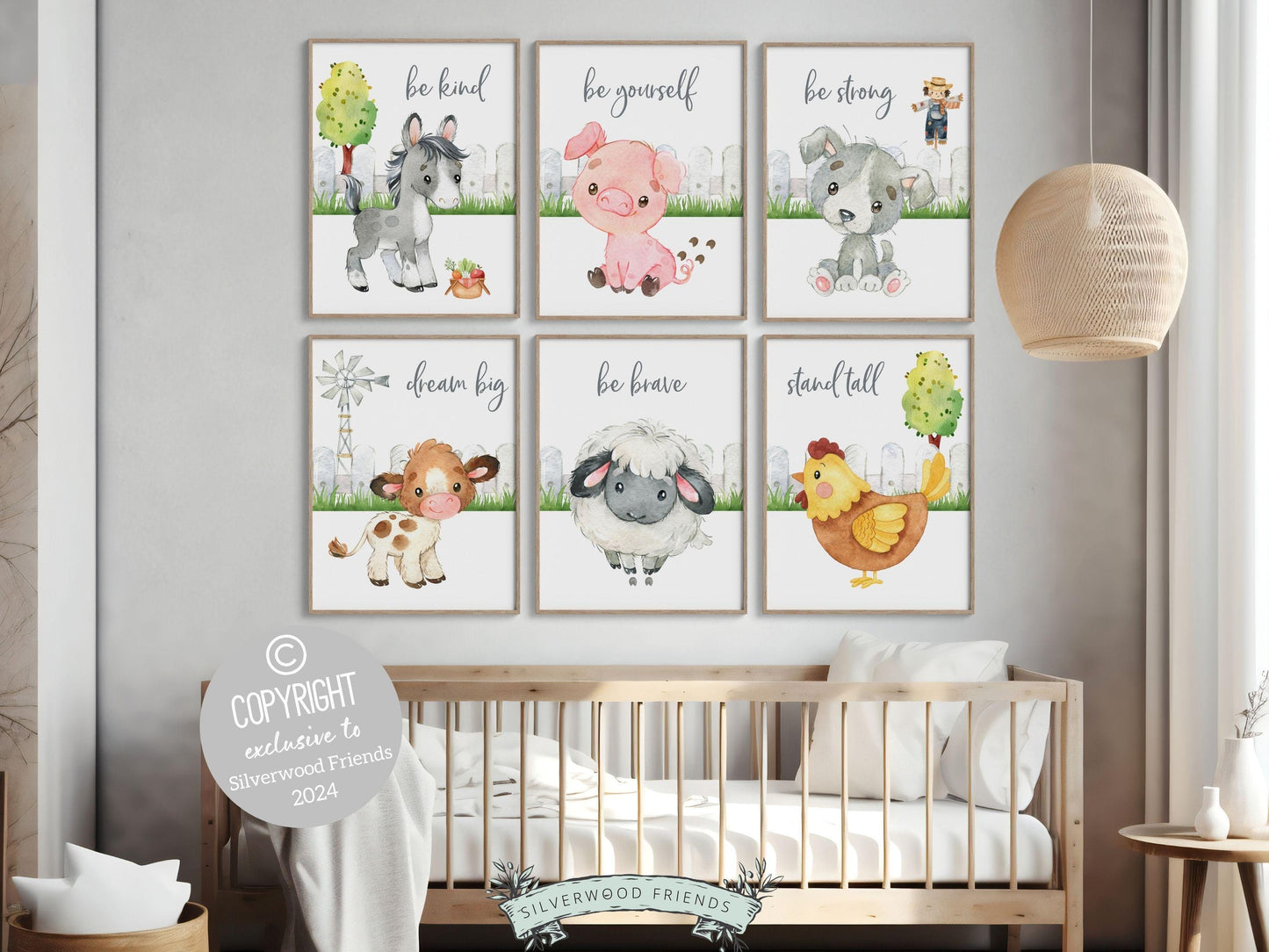 Baby Farm Nursery Prints, Baby Farm Animal Nursery Posters, Farmyard Nursery Wall Art, Barn Baby Shower Gift, Barnyard Animals Digital Print