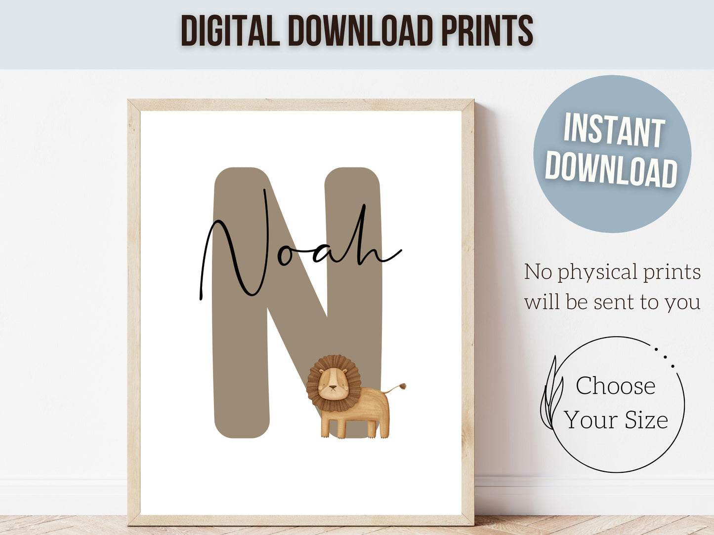Peeking Safari Lion Nursery Prints, Safari Animal Nursery Decor, Kids Room Lion Wall Decor, Toddler Boys Jungle Lion Nursery Digital Prints