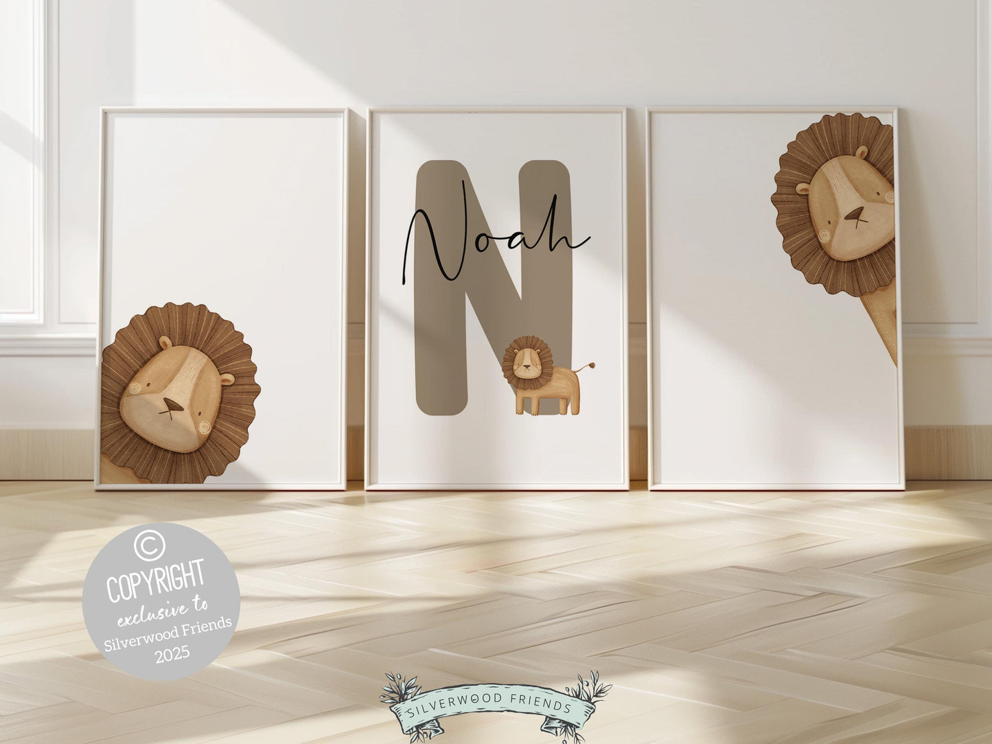 Peeking Safari Lion Nursery Prints, Safari Animal Nursery Decor, Kids Room Lion Wall Decor, Toddler Boys Jungle Lion Nursery Digital Prints
