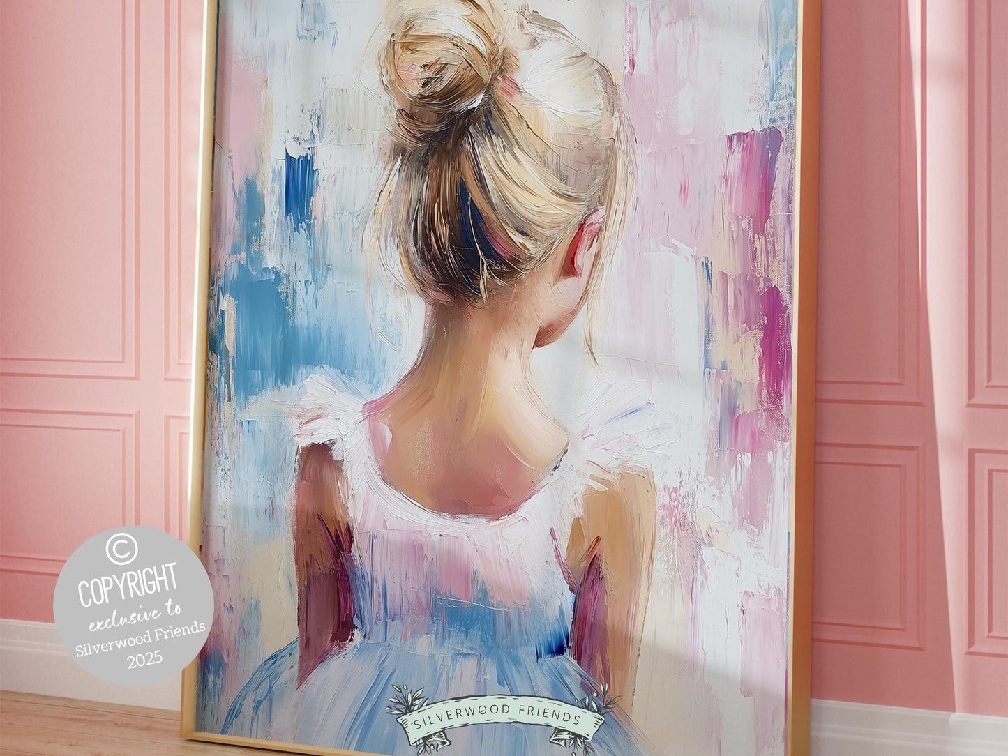 Pastel Ballet Print, Ballerina Nursery Decor, Blush Pink Baby Girl Nursery Wall Art, Fairy Ballet Princess Nursery Wall Art Digital Print