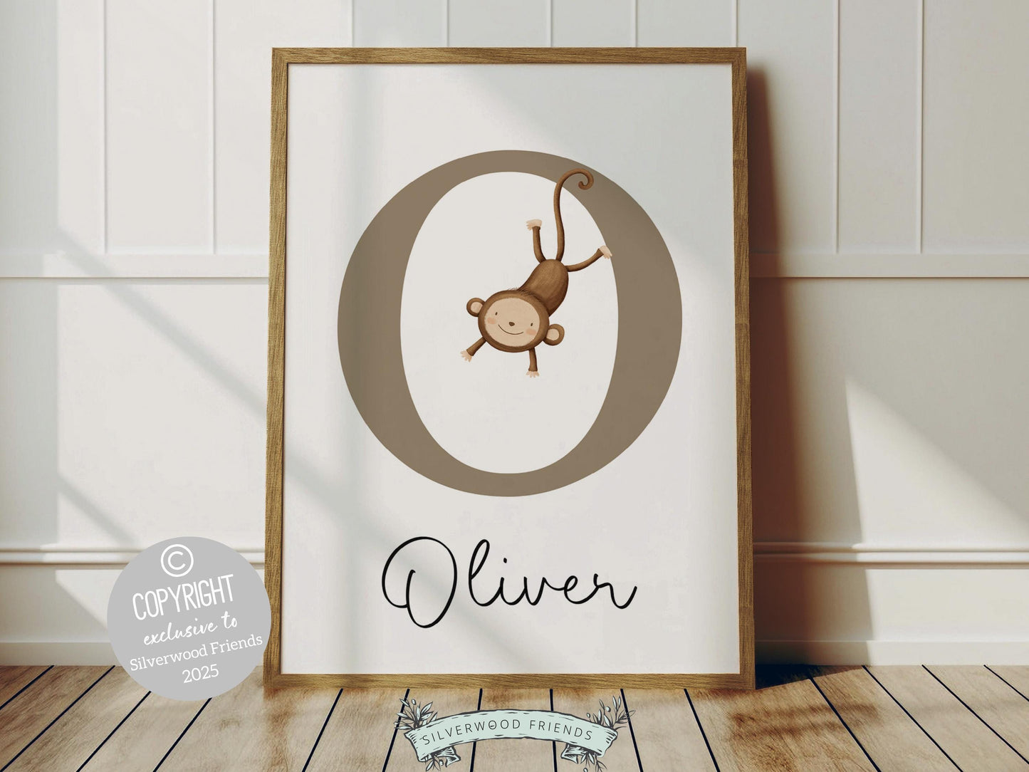 Peeking Monkey Safari Nursery Prints, Safari Animal Nursery Decor, Kids Room Monkey Wall Decor, Toddler Boys Jungle Nursery Digital Prints