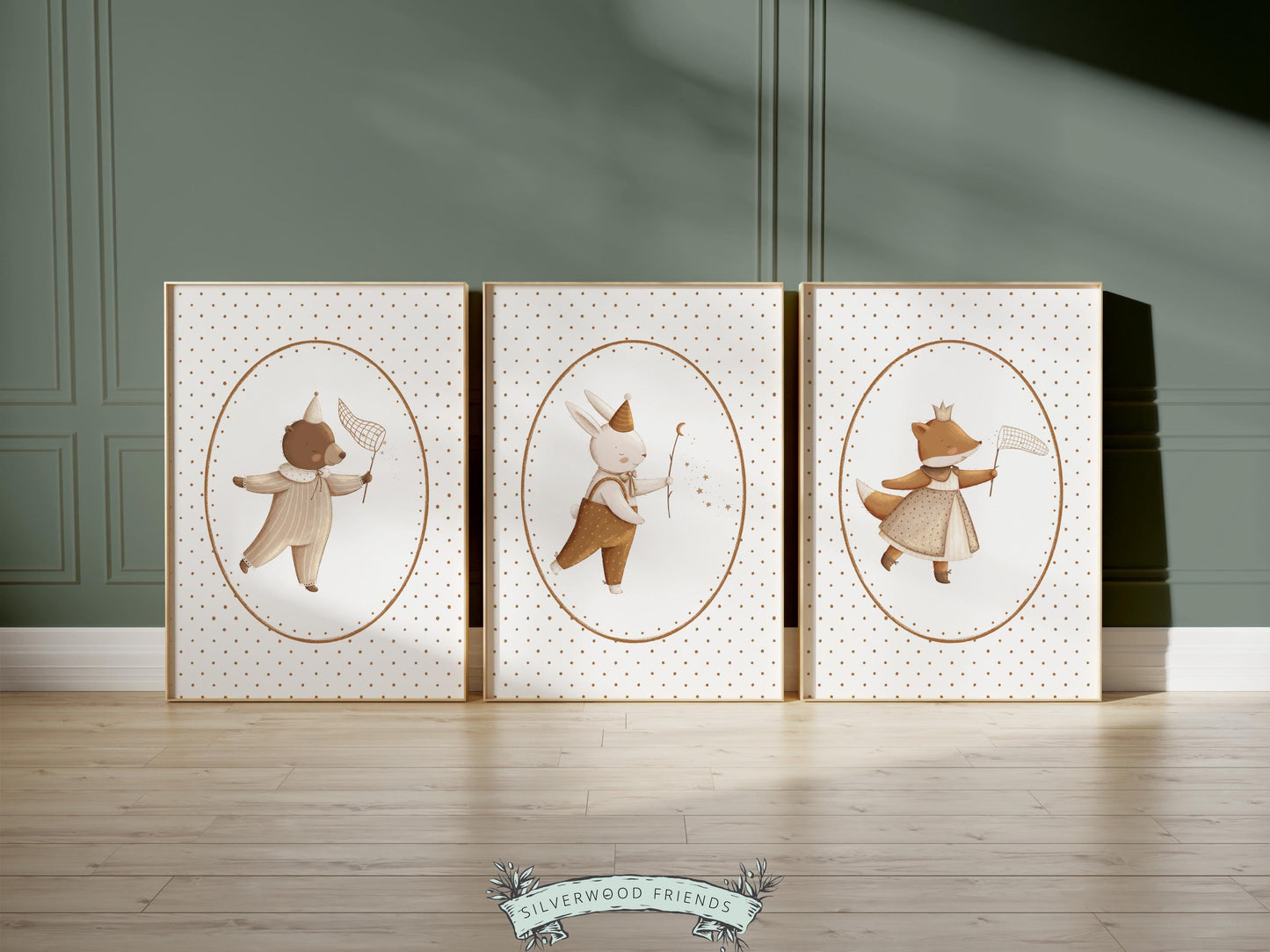 Boho Woodland Nursery Prints, Baby Boy Vintage Woodland Bear Nursery Decor, Vintage Bear Nursery Wall Art, Neutral Nursery Digital Prints