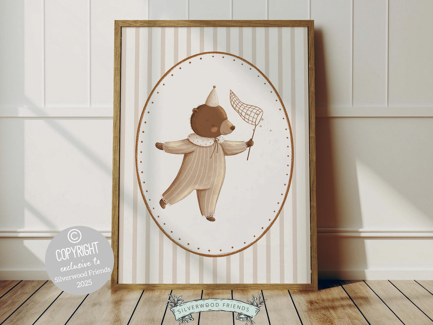 Baby Bear Nursery Prints, Baby Boy Beige Brown Woodland Bear Nursery Decor, Teddy Bear Nursery Wall Art Unisex Neutral Nursery Digital Print