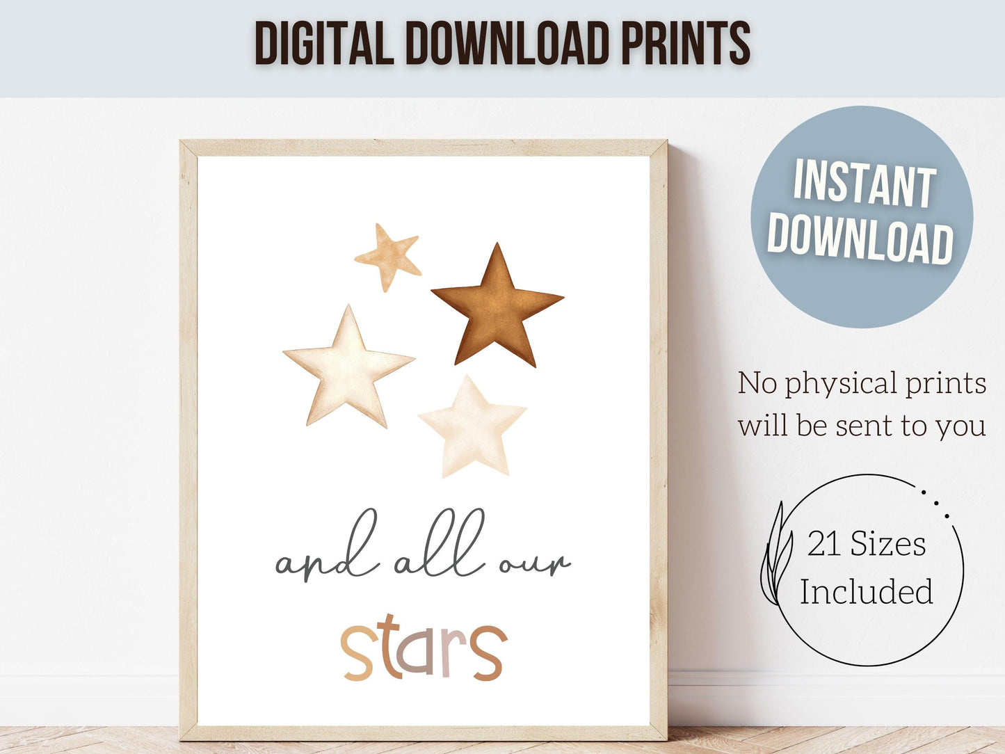 You Are Our Sun Our Moon And All Our Stars Boho Nursery Prints, Gender Neutral Unisex Nursery Decor, Kids Boho Playroom Decor Digital Prints