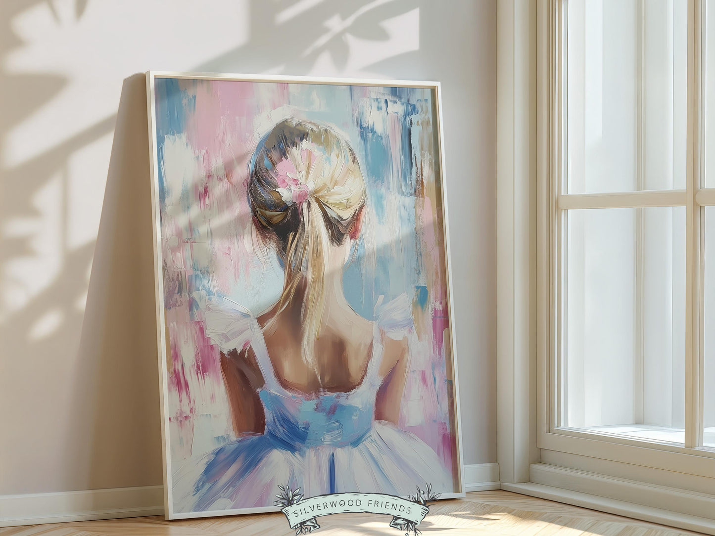 Pastel Ballet Print, Ballerina Nursery Decor, Blush Pink Baby Girl Nursery Wall Art, Fairy Ballet Princess Nursery Wall Art Digital Print