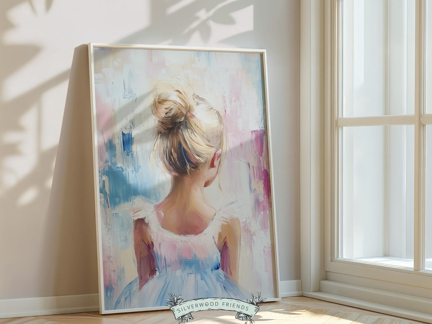 Pastel Ballet Print, Ballerina Nursery Decor, Blush Pink Baby Girl Nursery Wall Art, Fairy Ballet Princess Nursery Wall Art Digital Print