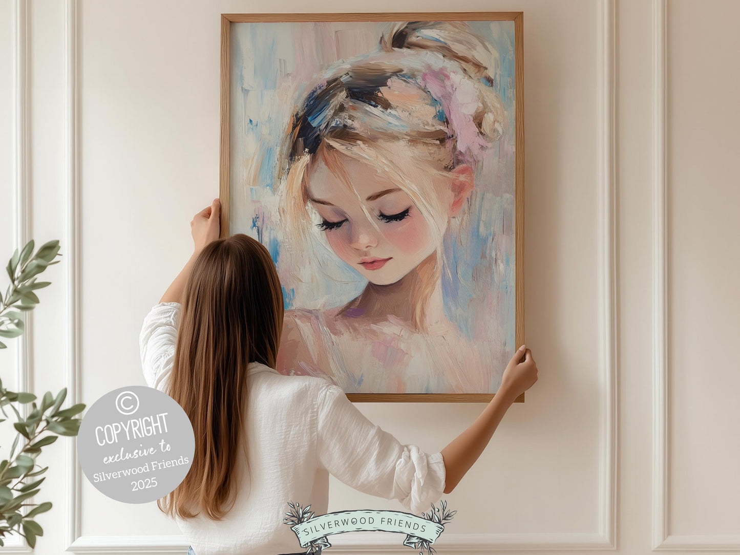 Ballet Dancer Print, Pastel Ballerina Wall Decor, Baby Girl Nursery Wall Art,Trendy Pink Blue Ballet Teen Dorm Room Wall Decor Digital Print