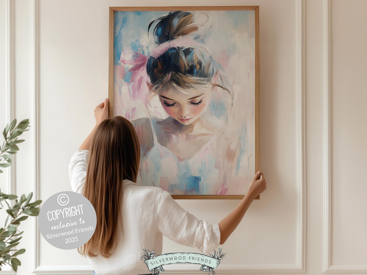 Ballet Dancer Print, Pastel Ballerina Wall Decor, Baby Girl Nursery Wall Art,Trendy Pink Blue Ballet Teen Dorm Room Wall Decor Digital Print