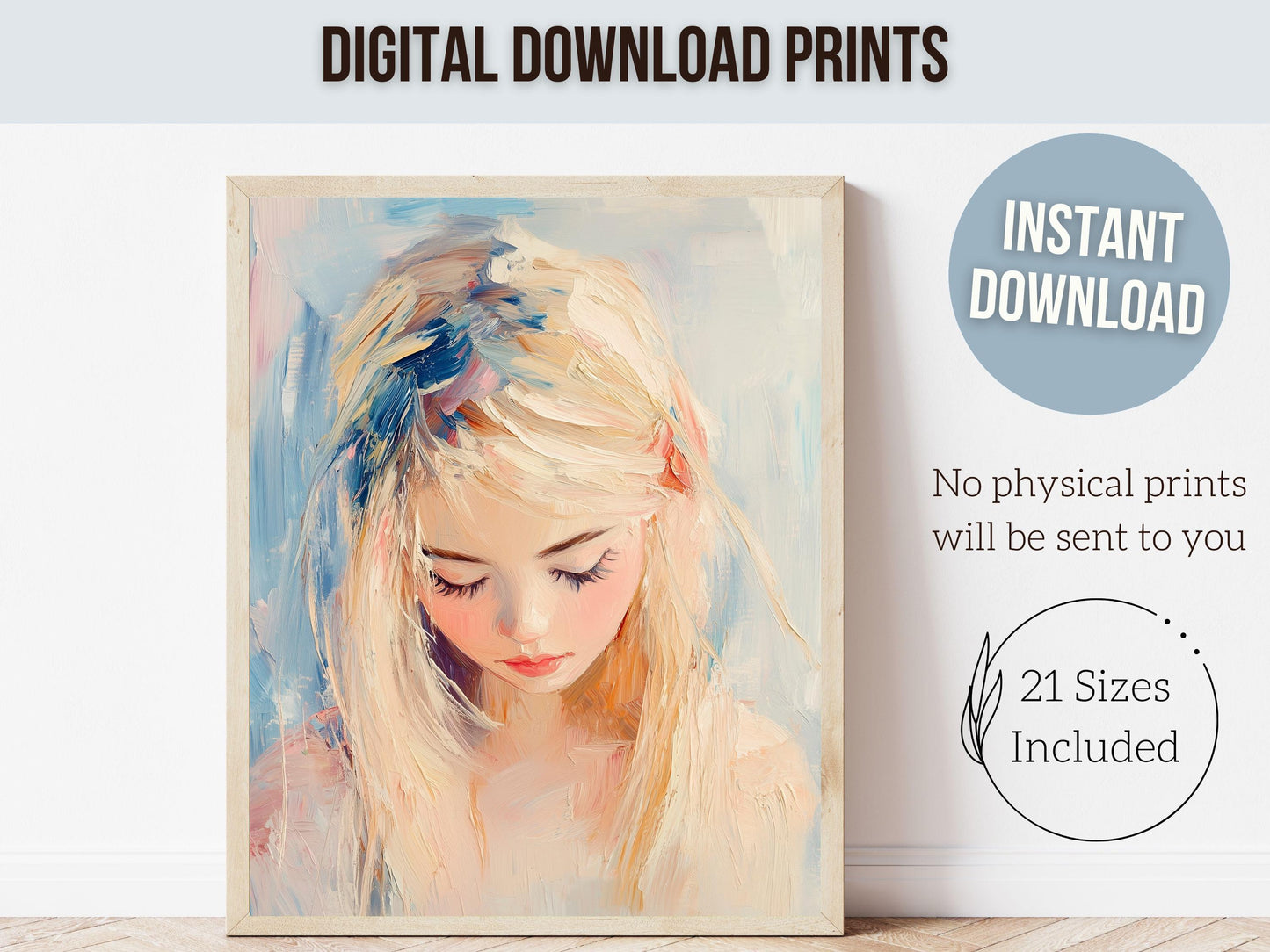 Ballet Dancer Print, Pastel Ballerina Wall Decor, Baby Girl Nursery Wall Art,Trendy Pink Blue Ballet Teen Dorm Room Wall Decor Digital Print