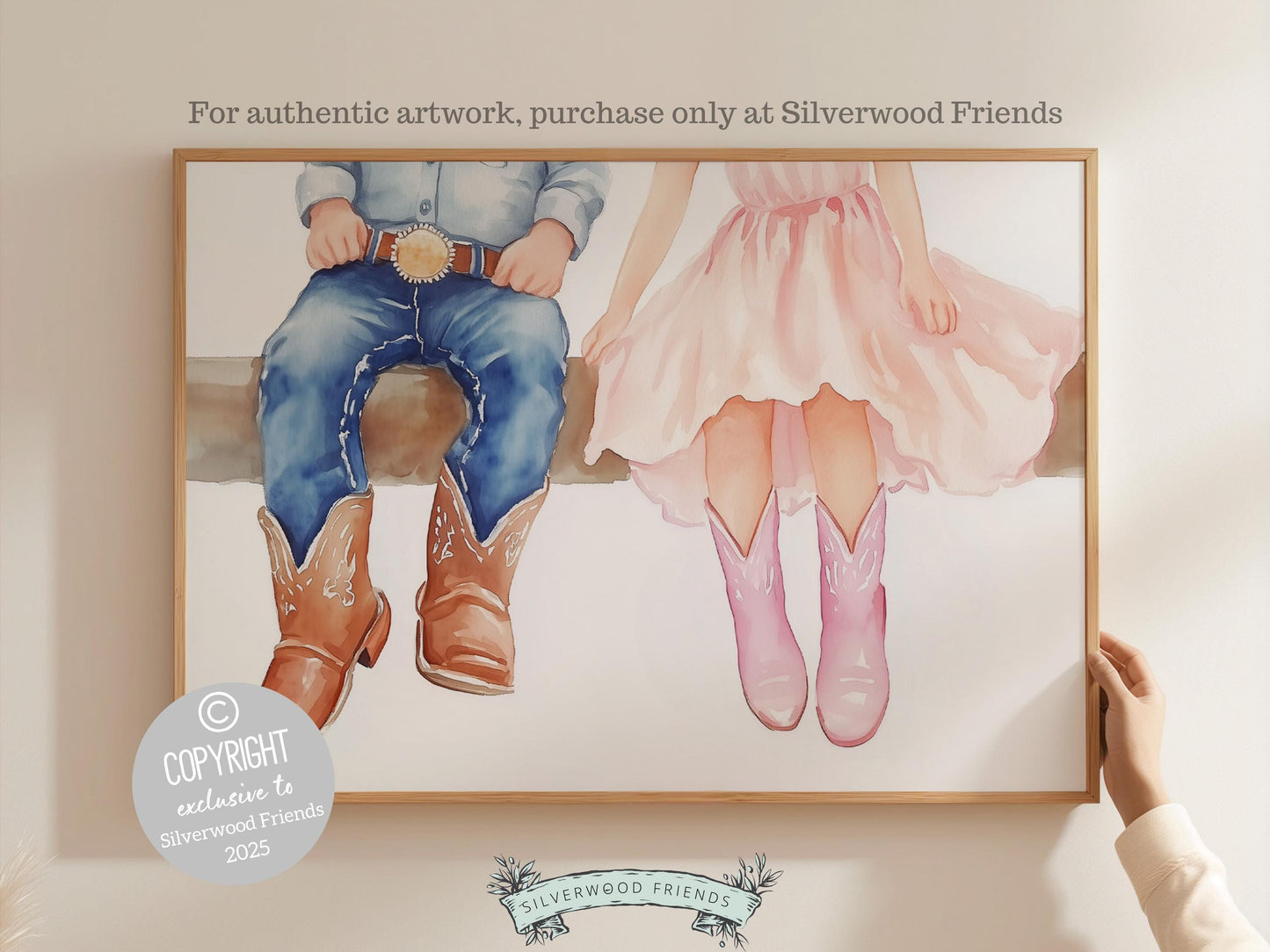 Cowboy Boots Print, Cowgirl Nursery Decor, Sibling Western Nursery Decor, Kids Country Farmhouse Horse Riding Nursery Wall Art Digital Print