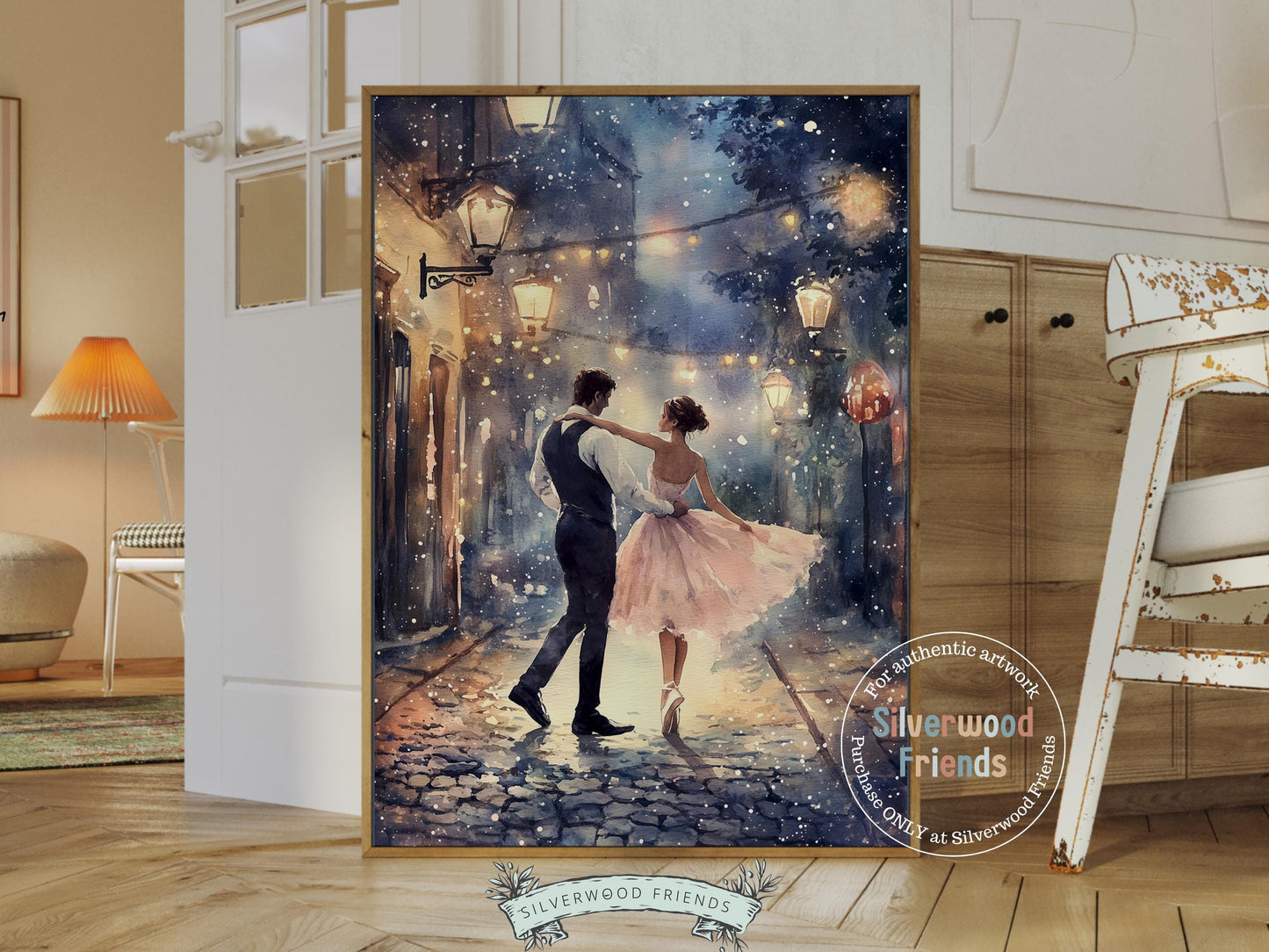 Ballet Christmas Print, Romantic Valentines Printable Wall Art, Festive Christmas Holiday Decor,Ballerina Nutcracker Christmas Digital Print