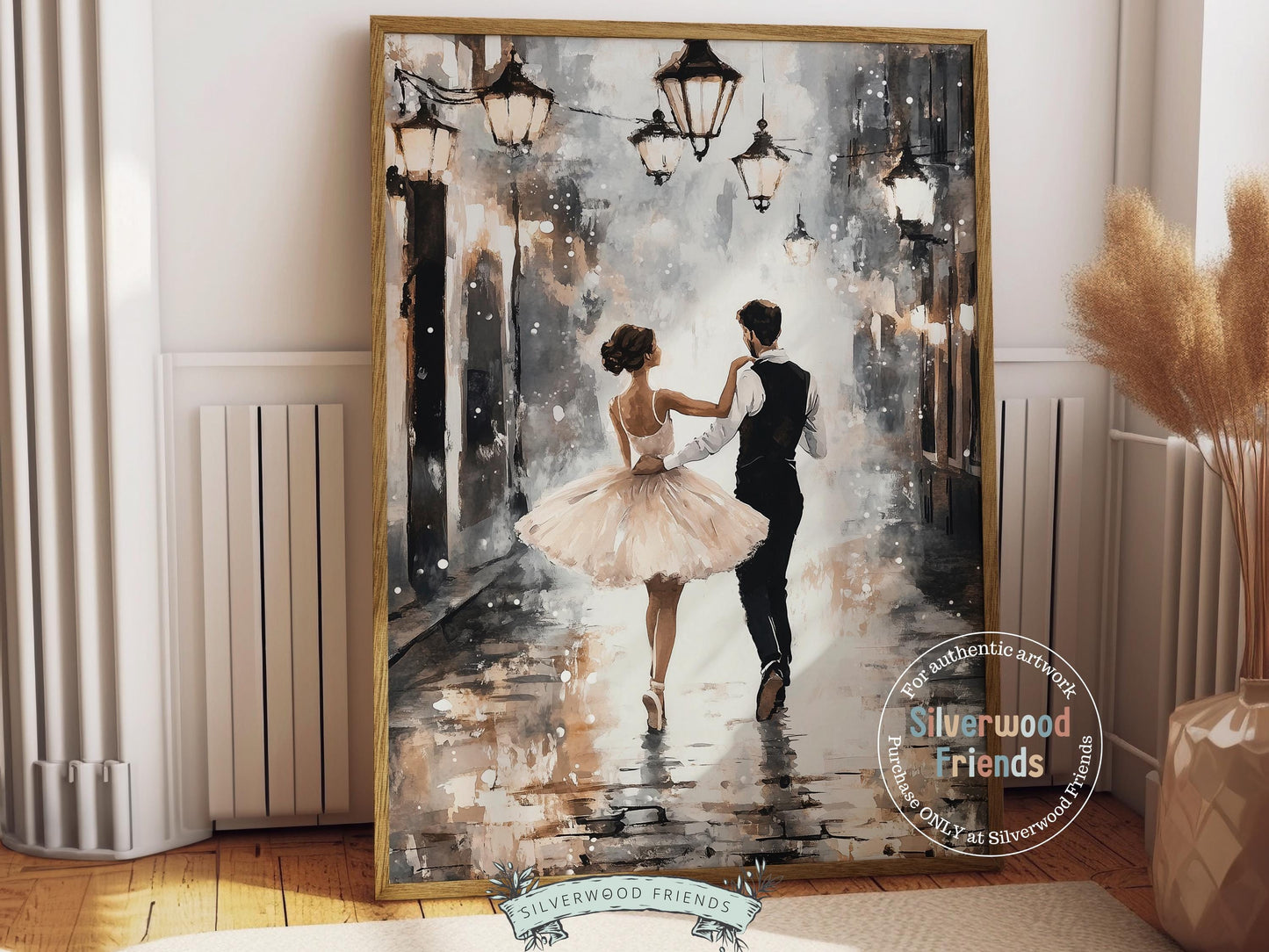 Romantic Ballet Christmas Print, Moody Valentines Printable Wall Art, Festive Christmas Nutcracker Vintage Holiday Decor Digital Print Gift