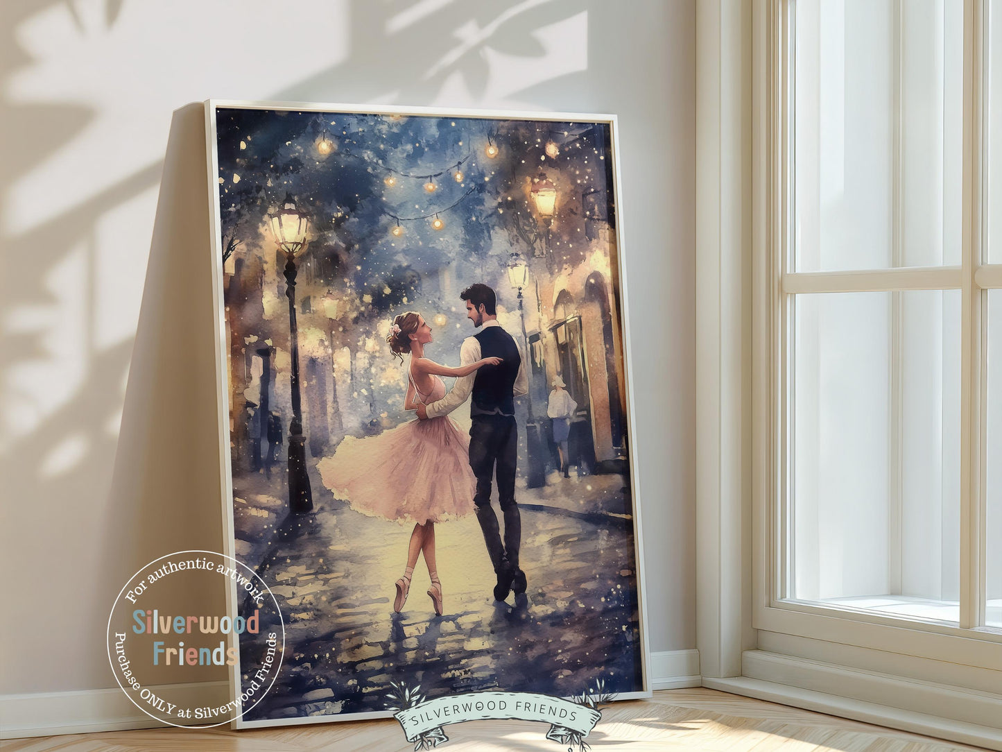 Romantic Ballet Christmas Print, Moody Valentines Printable Wall Art, Festive Christmas Nutcracker Vintage Holiday Decor Digital Print Gift