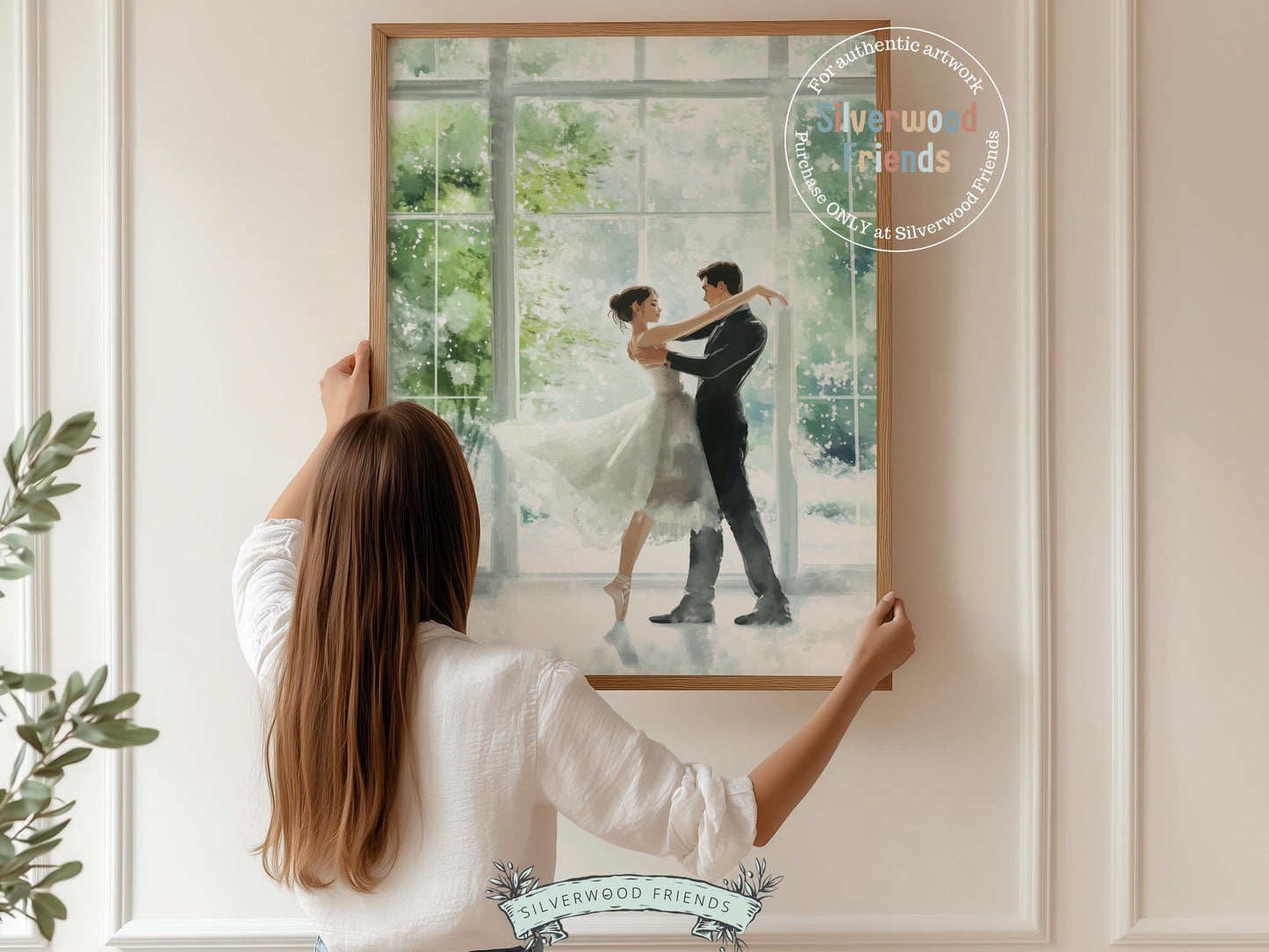 Romantic Ballet Christmas Print, Winter Wedding Printable Wall Art, Festive Christmas Nutcracker Vintage Holiday Hosting Decor Digital Print